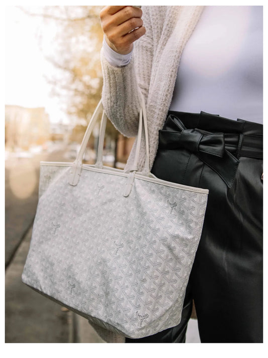 on-model-Goyard-Saint-Louis-Pm-Tote-Bag-White