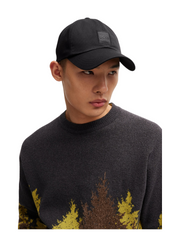 on-model-Hugo-Boss-Derrel-Cotton-Twill-Cap-With-Logo-Patch-Black
