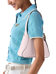 on-model-Kate-Spade-454-Sculpted-Shoulder-Bag-Shimmer-Pink