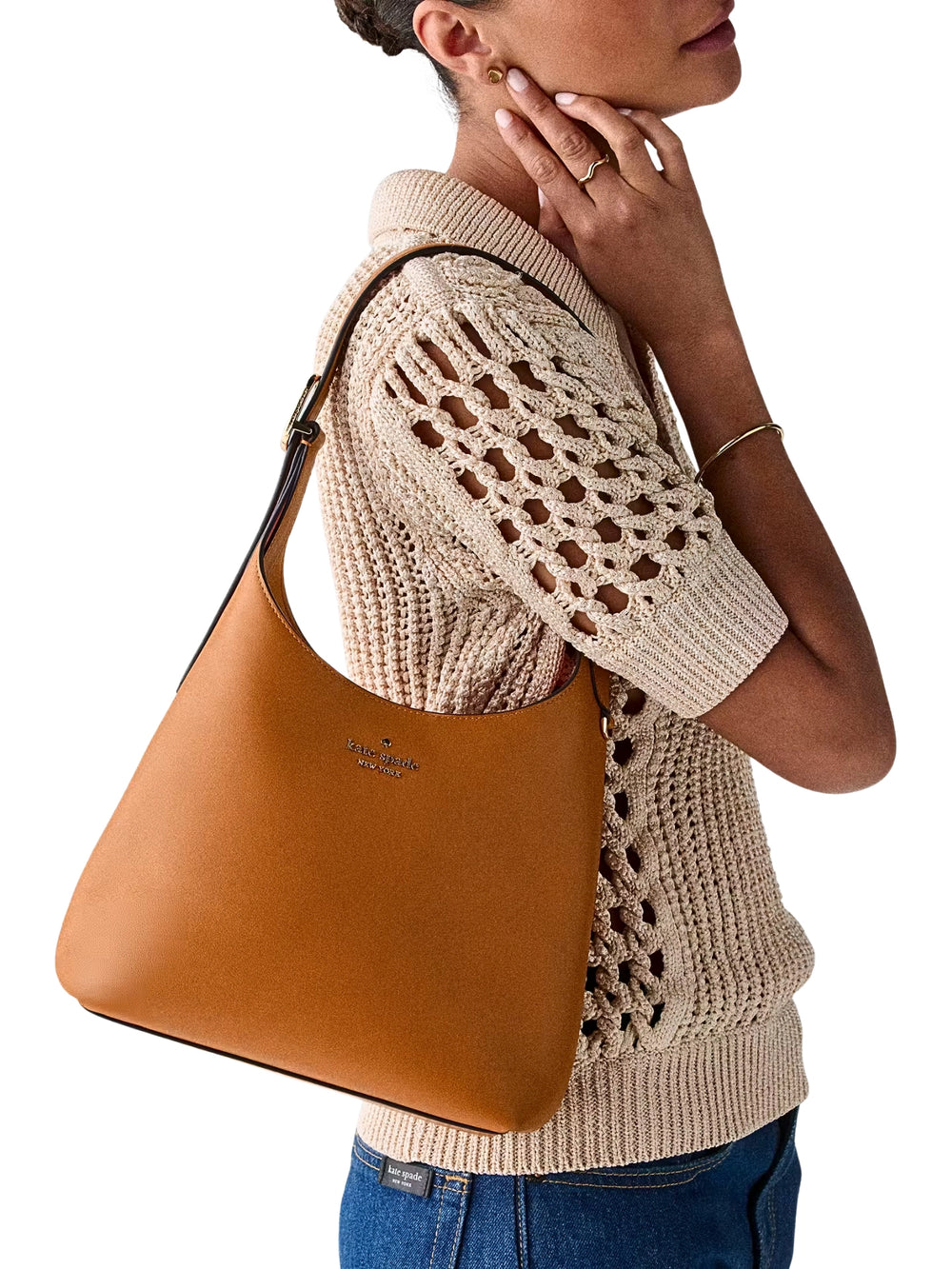 on-model-Kate-Spade-454-Small-Shoulder-Bag-Orange-Jasper