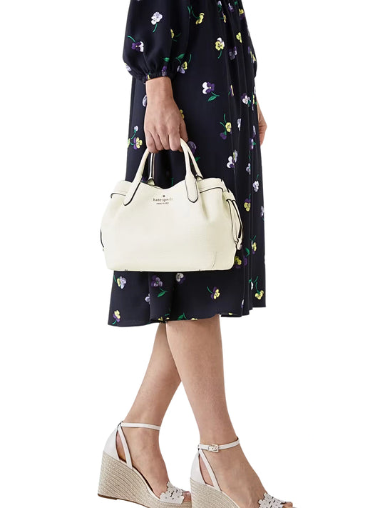 on-model-Kate-Spade-Dumpling-Pebbled-Leather-Small-Satchel-Bag-Meringue