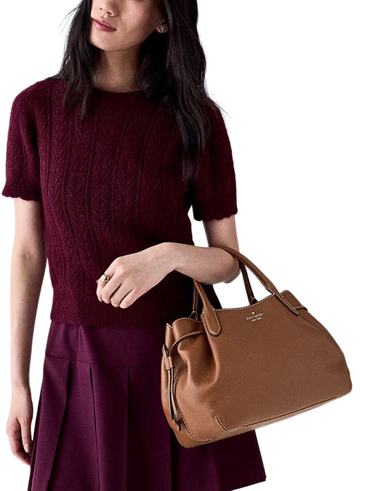 on-model-Kate-Spade-Dumpling-Pick-Stitch-Large-Satchel-Bag-Warm-Gingerbread