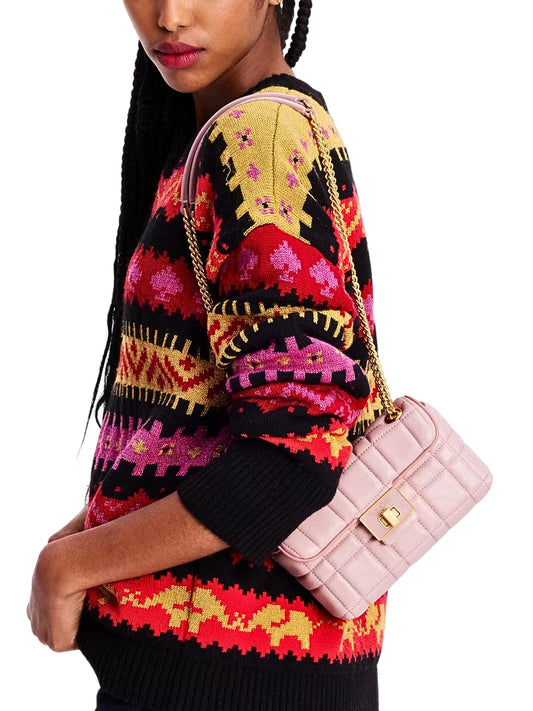 on-model-Kate-Spade-Evelyn-Quilted-Small-Shoulder-Crossbody-Bag-Pink-Dune