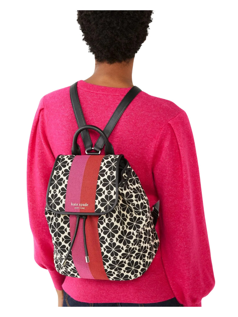 on-model-Kate-Spade-Flower-Jacquard-Sinch-Medium-Flap-Backpack-Cream-MultiWEBP