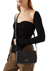 on-model-Kate-Spade-Flower-Jacquard-Small-Flap-Crossbody-Bag-Black