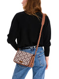 on-model-Kate-Spade-Flower-Jacquard-Small-Flap-Crossbody-Burgundy-Multi