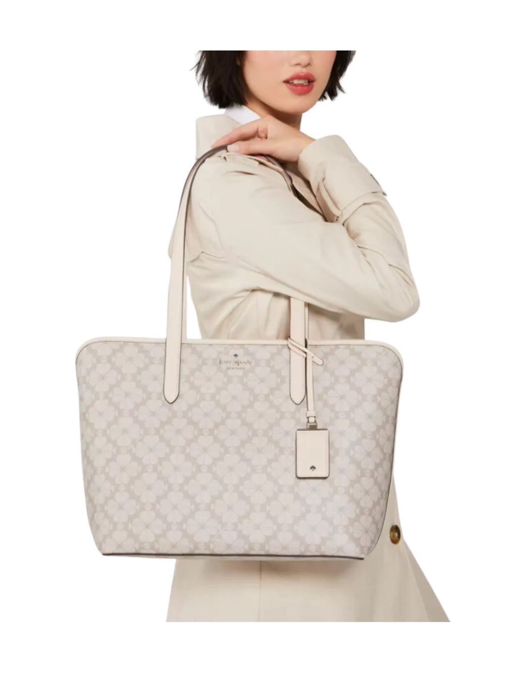 on-model-Kate-Spade-Flower-PVC-Tote-Dark-BeigeWEBP