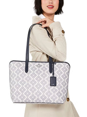 on-model-Kate-Spade-Flower-PVC-Tote-Navy-Multi