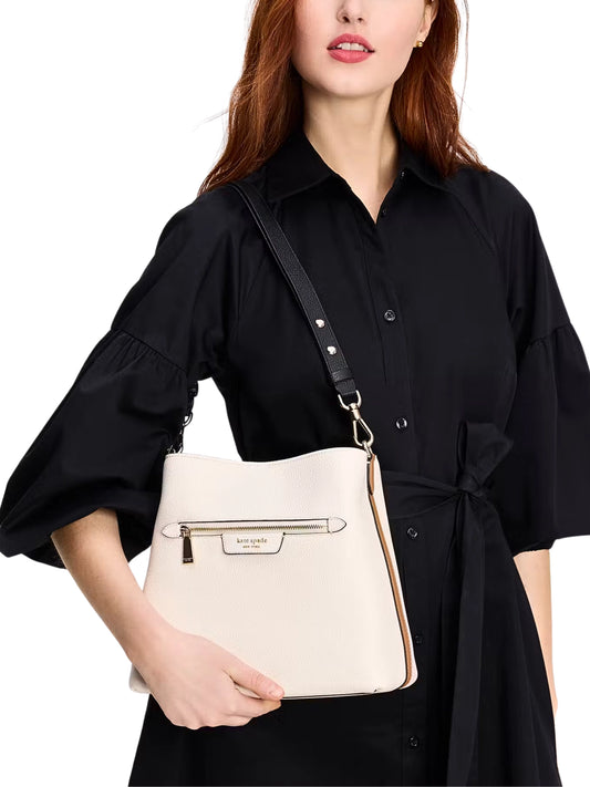 on-model-Kate-Spade-Hudson-Colorblocked-Shoulder-Bag-Parchment-Multi