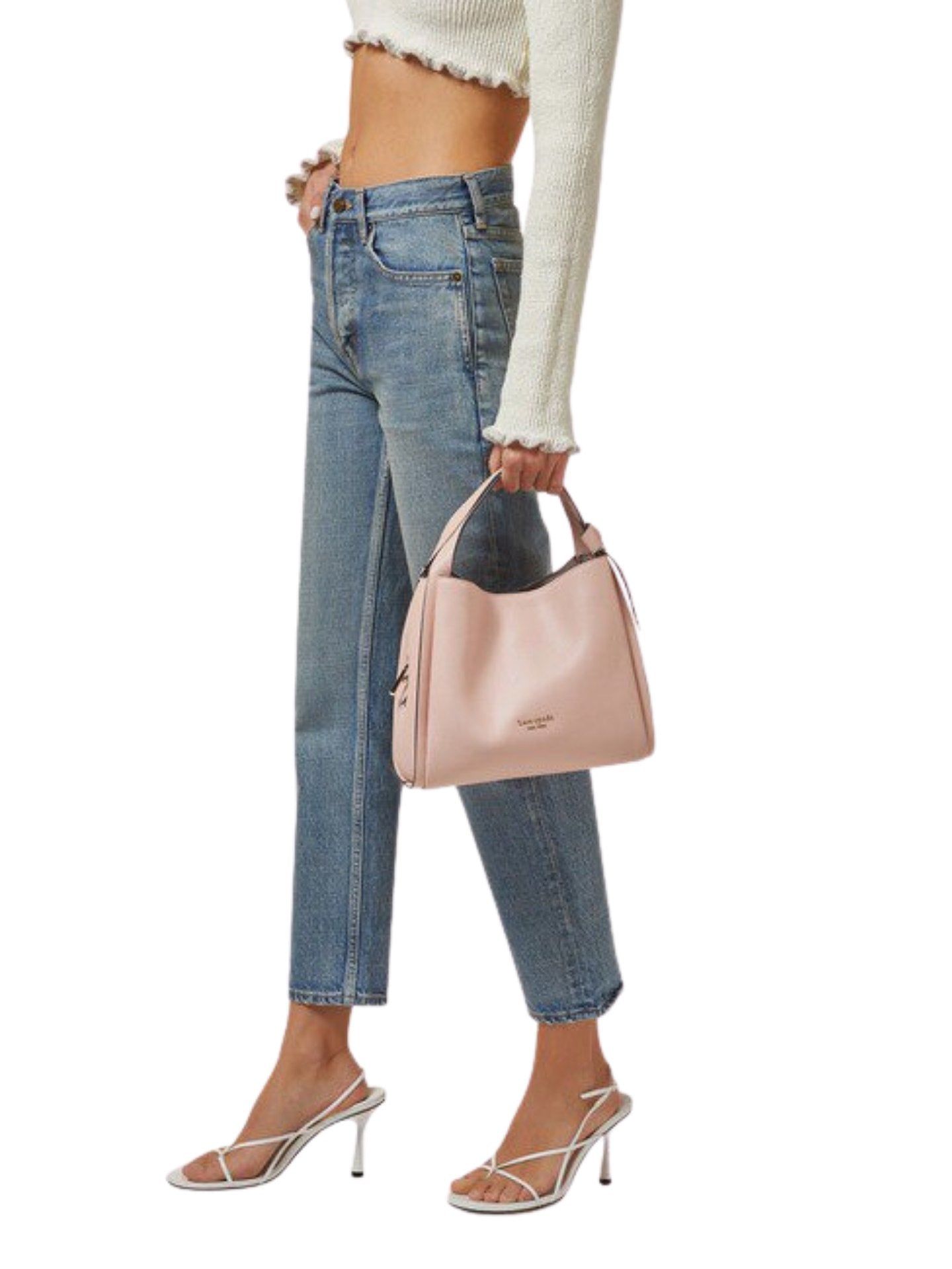    on-model-Kate-Spade-K6552-Knott-Medium-Crossbody-Tote-Bag-Mochi-Pink-Balilene_2