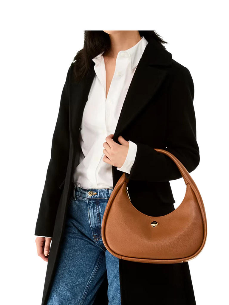 on-model-Kate-Spade-Kayla-Large-Crescent-Shoulder-Bag-Warm-Gingerbread