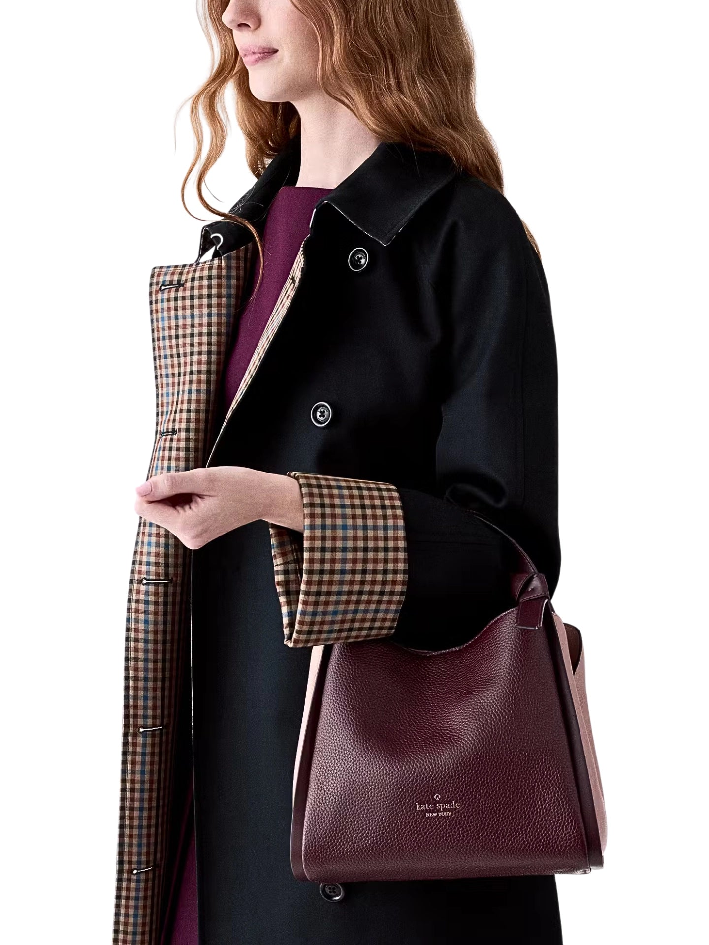 on-model-Kate-Spade-Knott-Colorblock-Convertible-Carryall-Bag-Grenache-Multi