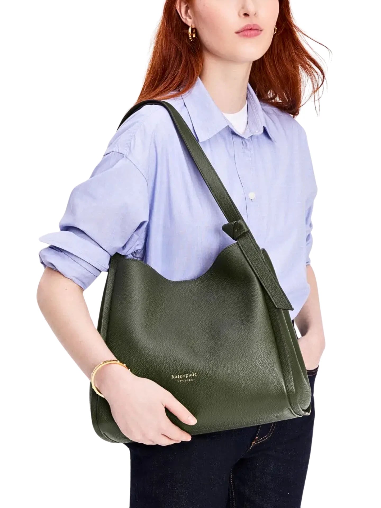 kate spade bonsai tree Kate Spade Knott Large Shoulder Bag In Bonsai Tree – Balilene