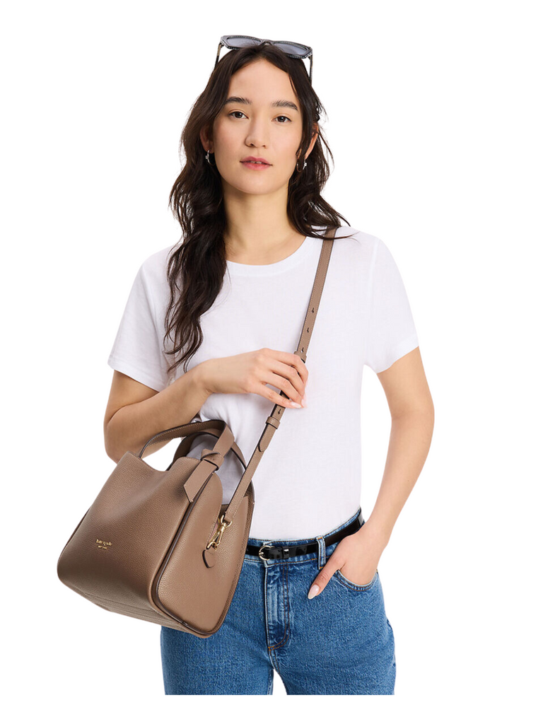 on-model-Kate-Spade-Knott-Medium-Crossbody-Tote-Bag-Brown-Acorn