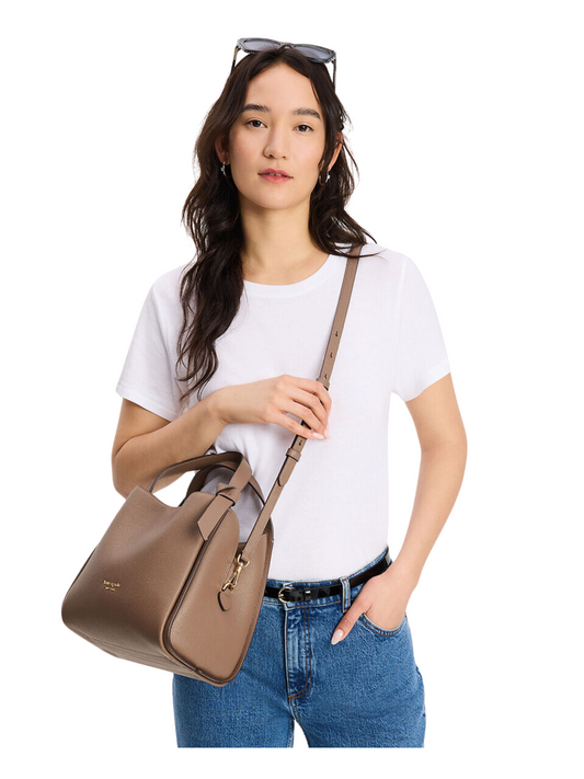 on-model-Kate-Spade-Knott-Medium-Crossbody-Tote-Bag-Brown-Acorn