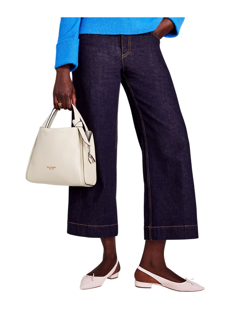 on-model-Kate-Spade-Knott-Medium-Crossbody-Tote-Bag-Milk-Glass