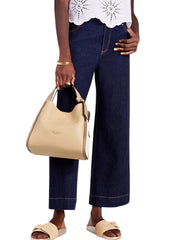 Kate Spade Knott Medium Crossbody Tote Colorblocked Warm Stone Multi