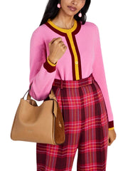 on-model-Kate-Spade-Knott-Medium-Pebbled-Leather-Suede-Crossbody-Tote-Bungalow