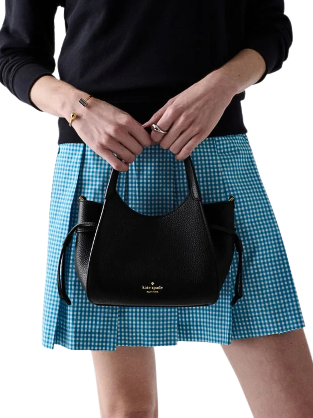 on-model-Kate-Spade-Stash-Mini-Carryall-Bag-Black
