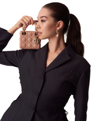 on-model-Lady -Dior- Micro -Bag- Cannage -Lambskin- Rose- Des -Vents
