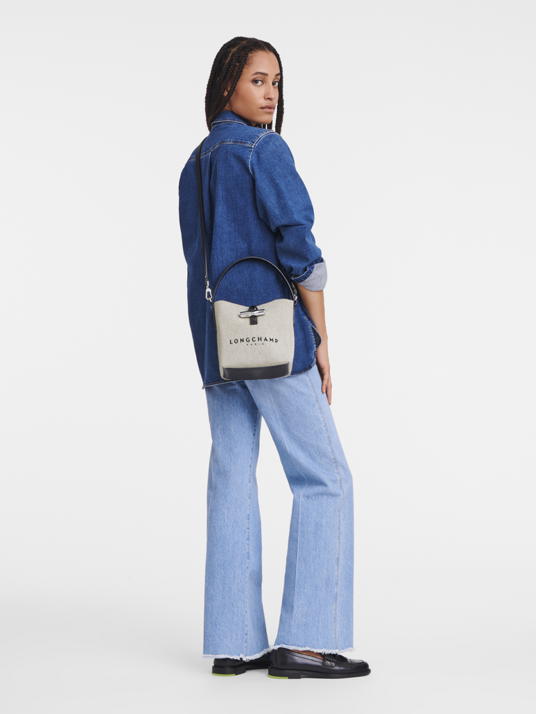 on-model-Longchamp-Essential-XS-Bucket-Bag-Ecru