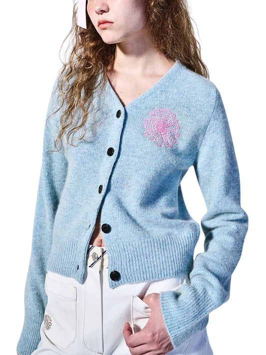 on-model-Mardi-Mercredi-Raccoon-Blended-Cardigan-V-Neck-Mint-Pink