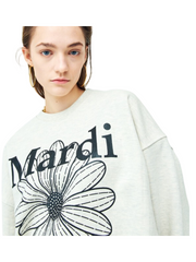on-model-Mardi-Mercredi-Sweatshirt-Flowermardi-Blossom-Oatmeal-Black
