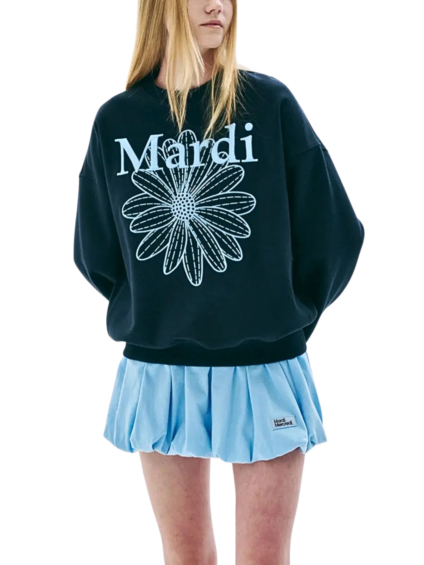 on-model-Mardi-Mercredi-Sweatshirt-Flowermardi-Needlework-Navy-Sky