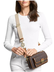 on-model-Michael-Kors-Bradshaw-Medium-Logo-Camera-Bag-Brown
