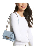 on-model-Michael-Kors-Cece-Small-Convertible-Flap-Crossbody-Non-Leather-Vegan-Pale-Blue