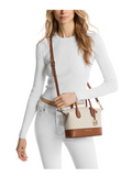 on-model-Michael-Kors-Hyde-Small-Logo-Satchel-Vanilla