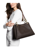 on-model-Michael-Kors-Trisha-Large-Logo-Shoulder-Bag-Brown