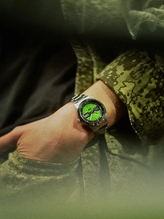 on-model-Seiko-5-Sports-SRPM09K1-Watch-Field-Series-HUF-Limited-Edition