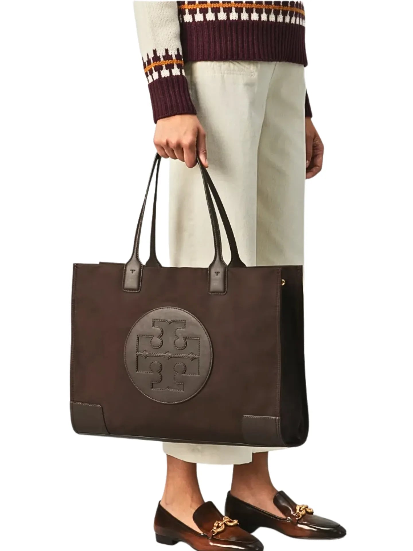 on-model-Tory-Burch-Ella-Tote-Bag-Tempranillo