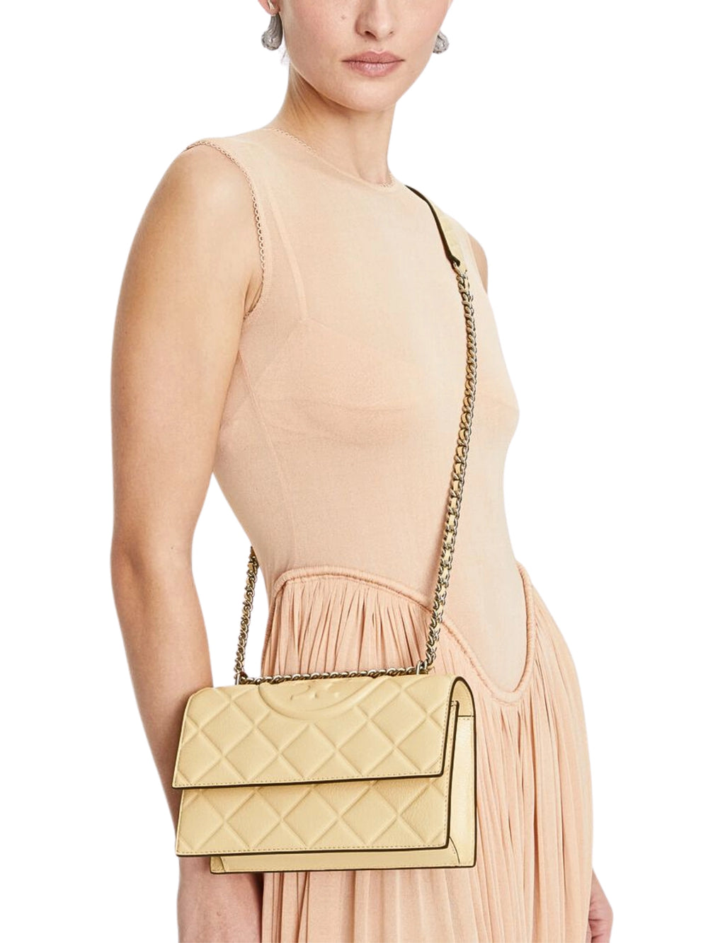 on-model-Tory-Burch-Fleming-Small-Convertible-Shoulder-Bag-Vanilla-Soft-Serve