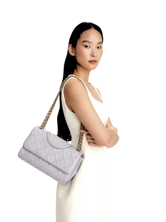 Tory Burch Fleming Soft Convertible Shoulder Bag Gray