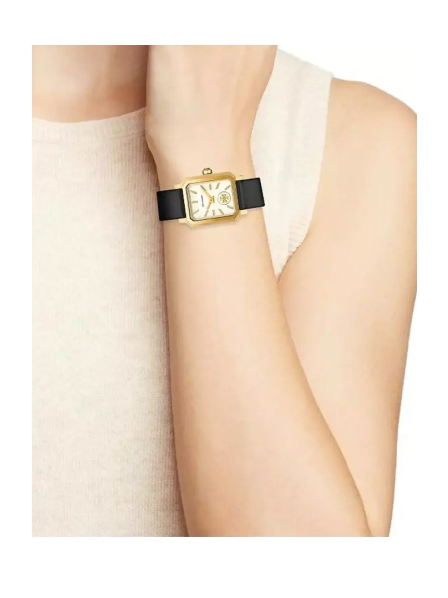 on-model-Tory-Burch-Robinson-Watch-Black-LeatherGold-ToneWEBP
