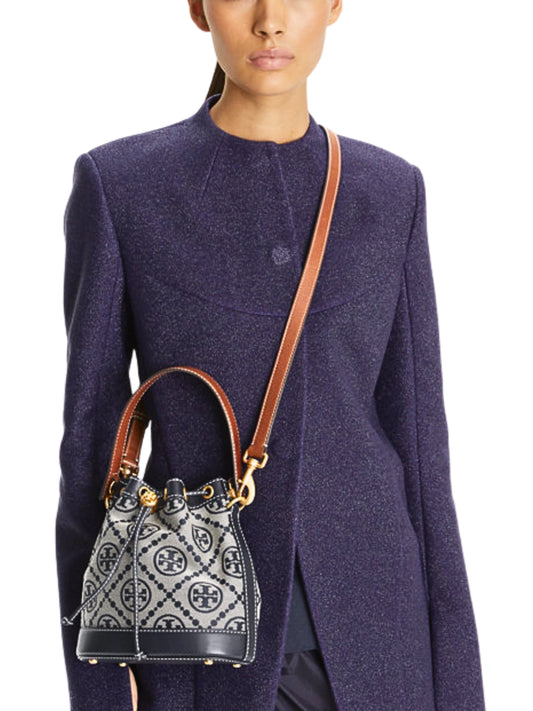 on-model-Tory-Burch-T-Monogram-Jacquard-Bucket-Bag-Tory-Navy