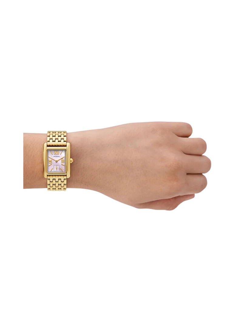 on-model-Tory-Burch-TBW1077-Eleano-Gold-Stainless-Steel-Bracelet-Watch-Pink-Dial