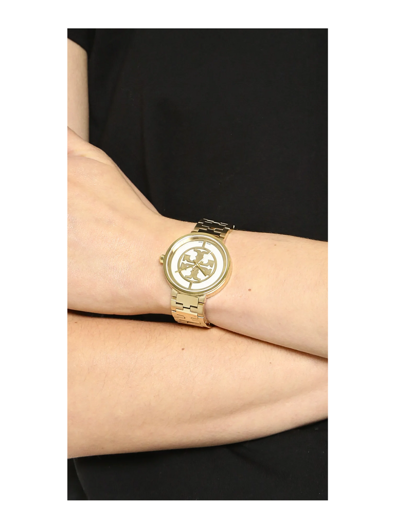 on-model-Tory-Burch-TBW4025-Reva-Gold-Tone-Stainless-Steel-Watch