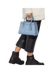 on-model1-Coach-Mini-Darcie-Carryall-In-Signature-Chambray-Cornflower-MultiWEBP