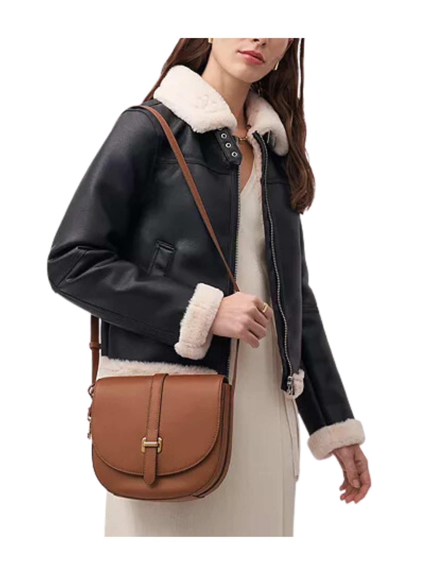 on-model1-Fossil-Emery-Medium-Crossbody-Brown