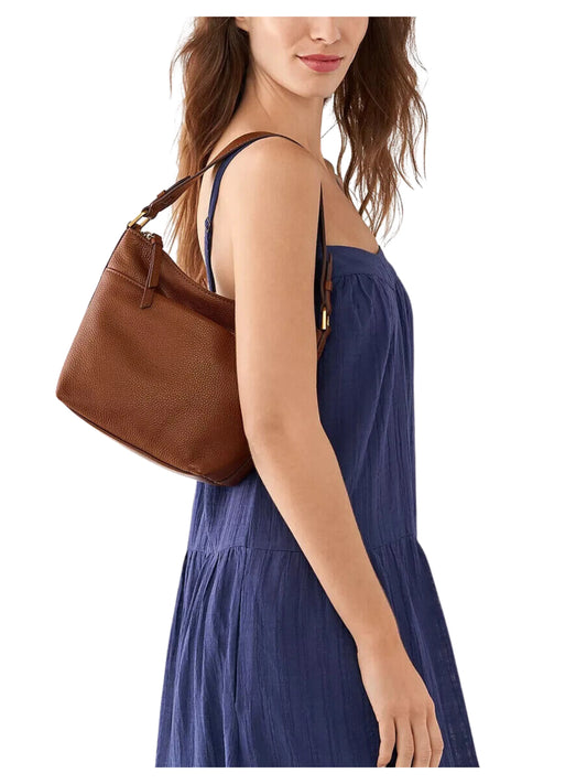 on-model1-Fossil-Julianna-Small-Hobo-Bag-Brown