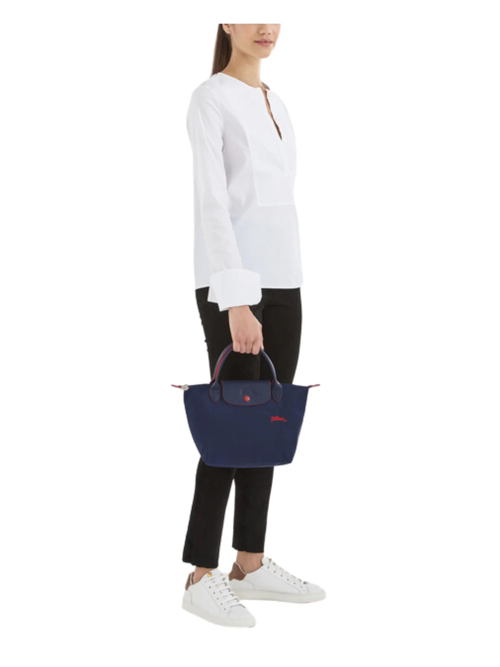 on-model1-Longchamp-Le-Pliage-Club-Small-Top-Handle-Bag-NavyWEBP