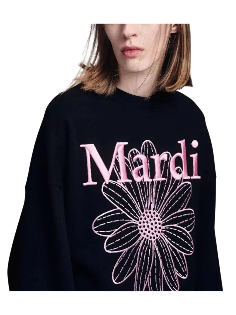 on-model1-Mardi-Sweatshirt-Flowermardi-Needlework-Black-Pink