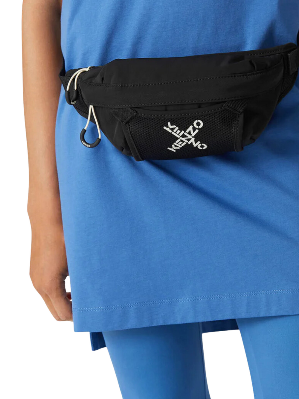 on-model2-Kenzo- Mini- Logo- Print -Belt- Bag -Black