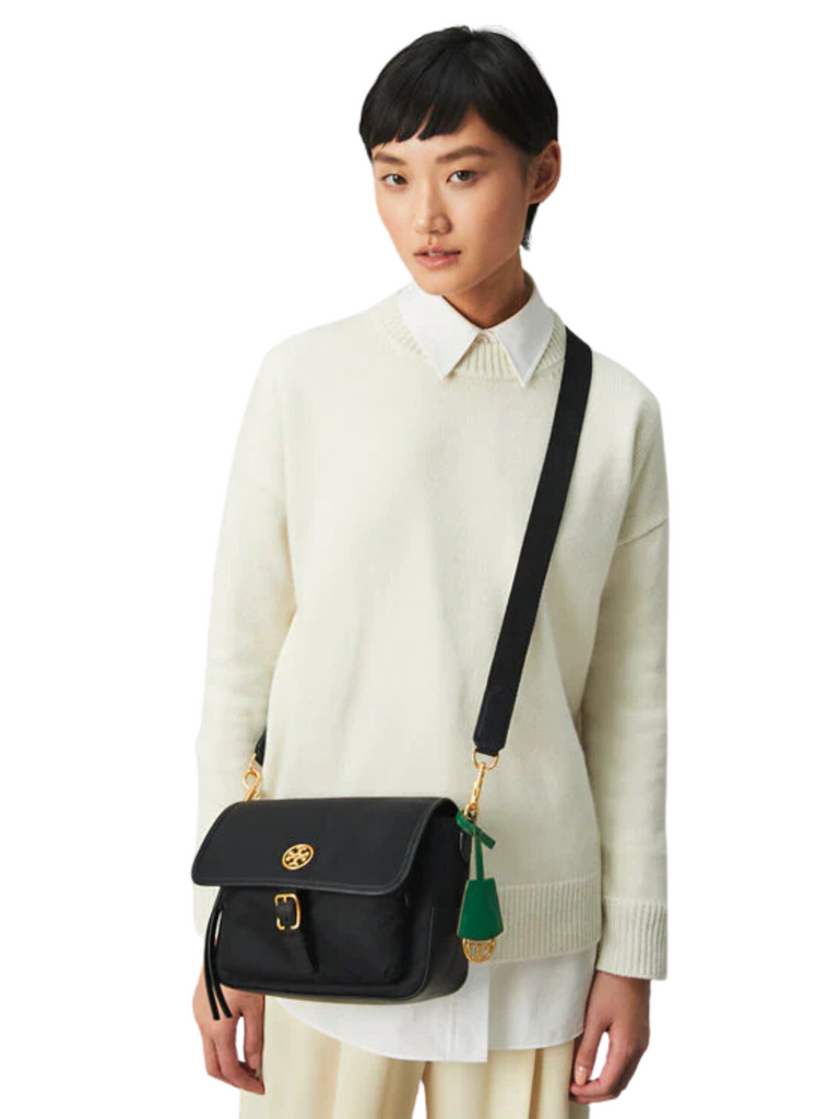 on-model2-Tory- Burch- Piper- Nylon- Crossbody- Black