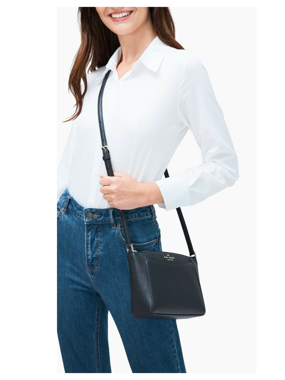 on-modell-Kate-Spade-Monica-Crossbody-Bag-Black