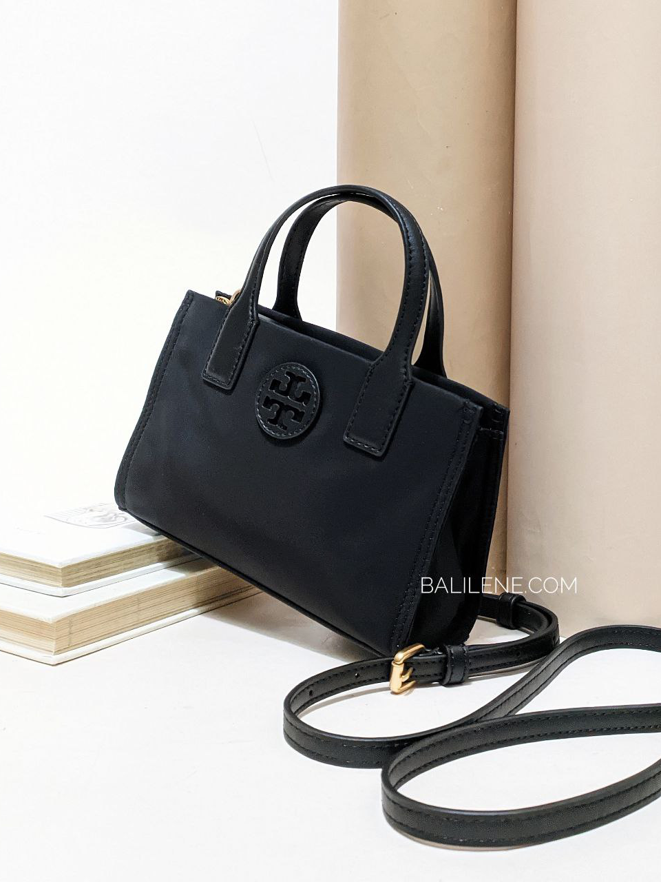 on-produk-Tory-Burch-Ella-Nylon-Mini-Tote-Black