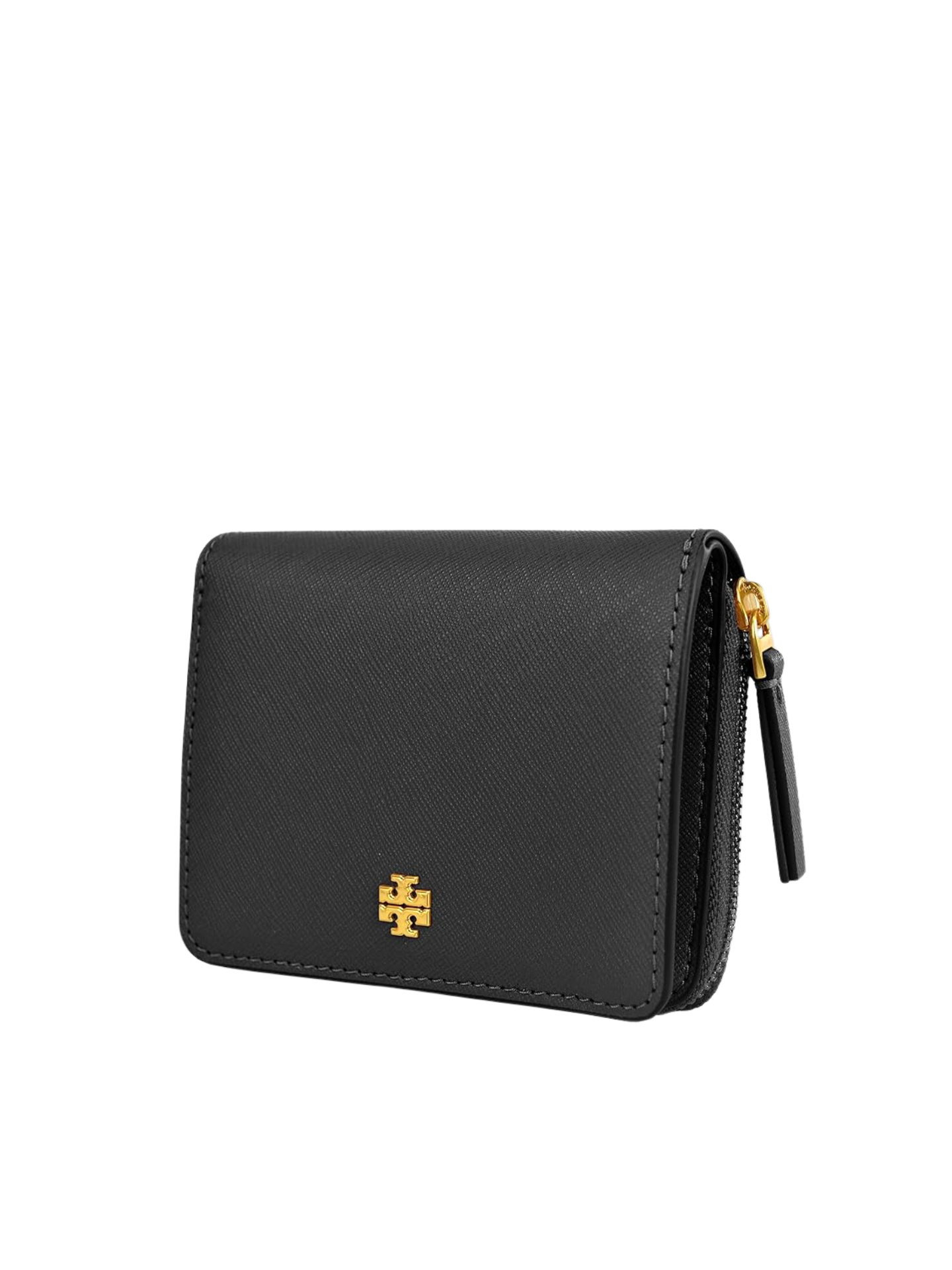 tampak-depan-Tory-Burch-Emerson-Mini-Bi-Fold-Wallet-Black